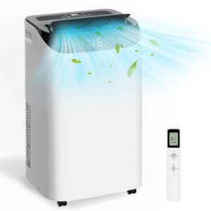 12,000 BTU Portable Air Conditioner Cools Up to 500 Sq.Ft, 3-IN-1 Energy Efficient Portable AC Unit with Remote Control & Installation Kits for Large Room, Campervan, Office,...