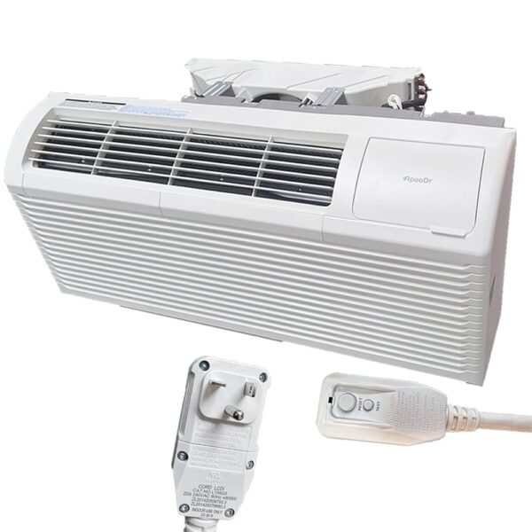 12,000 BTU PTAC Packaged Terminal Air Conditioner With Heat Pump PTHP Unit Heating And Cooling With Electric Cord