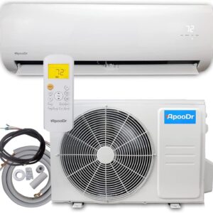 12000 BTU Mini Split Air Conditioner Ductless Inverter System 17.6 SEER2 with Heat Pump 220V 1 Ton,with Installation Kit
