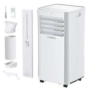 12000 BTU Portable Air Conditioners Cool Up to 550 Sq.Ft,3-in-1 AC Unit with Remote Control/LED Display/Installation Kits & Screwdriver/24Hrs Timer for Home/Office,12000BTU