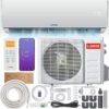 12000 BTU WiFi Enabled Mini Split AC/Heating System, Ductless Air Conditioner, 19 SEER2 115V Energy Efficient Inverter AC, Cools Up to 550 Sq.Ft, Pre-Charged Heat Pump &...