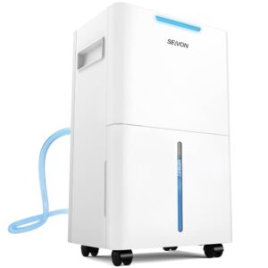 1500 Sq.ft Dehumidifier for Basement, SEAVON 21 Pint Dehumidifiers with Drain Hose for Home Large Room Bedroom Bathroom, Powerful Moisture Removal, Smart Humidity Control &...