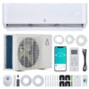 18,000 BTU Split-System Air Conditioner Inverter, Split AC/Heating System 23 SEER, Cools Room Up to 1250 Sq. Ft, Wall Mount Ductless Mini Split A/C Heat Pump Full Set with 16ft...