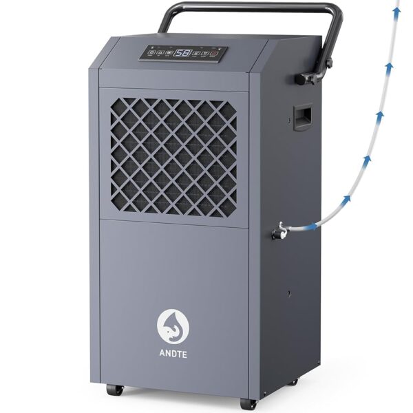 190 Pints Commercial Dehumidifier with Pump，Drain Hose，Industrial Dehumidifiers,Built-In Pump，for Basement, Crawl Space, and Job Sites