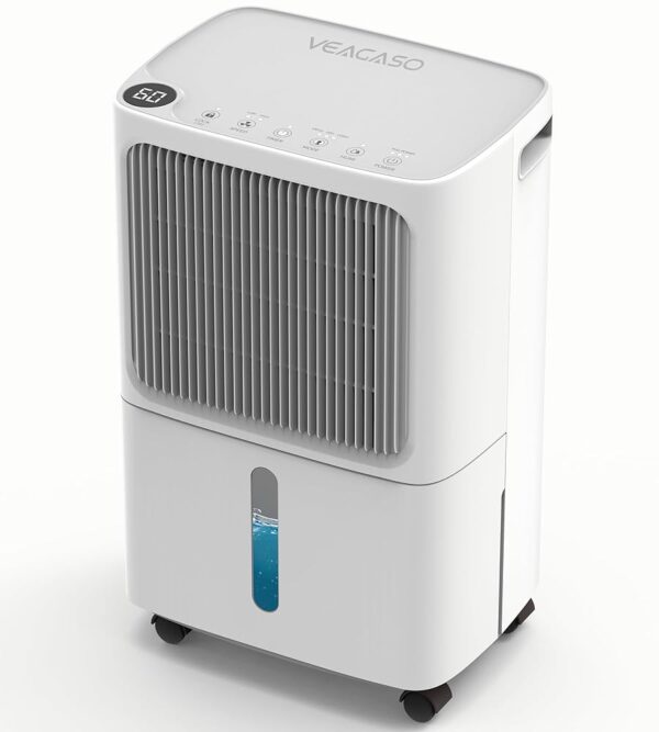 2500 Sq. Ft Dehumidifier for Basement, 34 Pint Dehumidifiers For Home, Large Room, Auto Drain or Manual Drainage, Digital Control Panel, Auto Defrost, 24H Timer, Child Lock