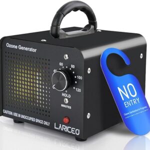 30000mg/h Ozone Generator - Powerful Commercial Ozone Machine for Home, Car, and More - Effectively Eliminate Odors, Smoke, and Pet Odors with High Capacity (Black)