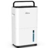 34 Pint Dehumidifier for Basement with Drain Hose & 0.66 Gallon Tank, BRITSOU Dehumidifiers for Home with Auto Shut off, 24HR Timer, Ideal for Home Bedroom Bathroom