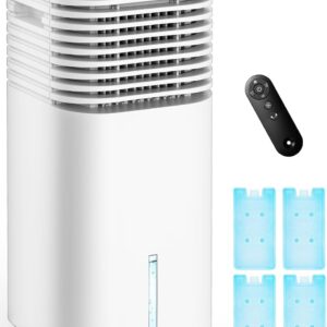 4-IN-1 Portable Air Conditioners, Evaporative Air Cooler w/ 4 Modes & 3 Speeds, 15H Timer for Smart Auto-off, 2-Gal Tank for 20H Cooling,17FT Remote,No Hose...
