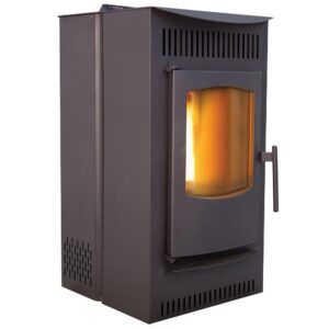 41278 Serenity Pellet Stove, 1,500 square ft. Heating Capability, Smart Controller Features Manual, Weekly, Thermostat and Eco Operating Modes, 40lb Hopper Capacity, Easy Clean...