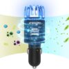4WDKING Car Air Purifier Ionizer, 12V Plug-in Car Air Freshener Gadgets with Dual USB Charger Removes Cigarette Smoke, Pet and Food Odor, Ionic Ozone (Black)