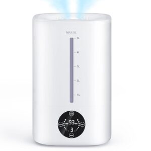 5L Humidifiers for Bedroom, 50H Runtime Humidifier for Large Room, Ultra-Quiet 28dB Cool Mist Air Humidifier for Home Baby Nursery & Plants, Auto Shut-off and BPA-Free for...