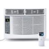 6,000 BTU Turbo Fast Cooling Up to 250 Sq.Ft. Flexible Opening(T Design), AC Unit with Remote & APP Control, Easy Install Kit, Auto Restart, 24H Timer Window Air Conditioner, White