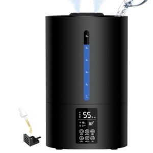 6L Humidifiers for Bedroom Large Room Home, Cool and Warm Humidifiers for Plants Mist Top Fill Desk Humidifiers Essential Oil Diffuser, Quiet Humidifiers with Adjustable...