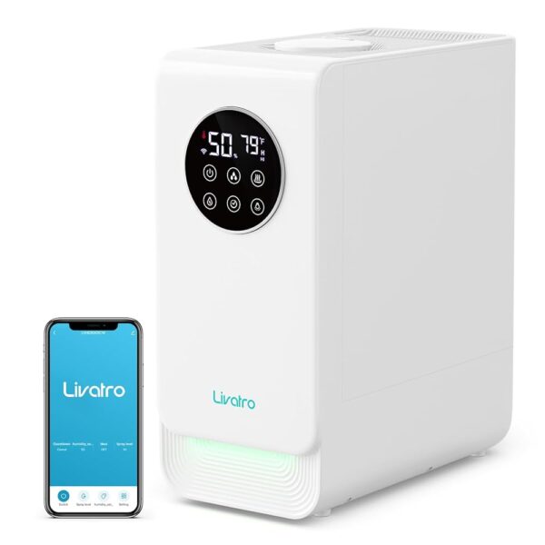 6L Smart Warm & Cool Mist Humidifier for Bedroom, Top Fill,Alexa & App Control,60Hr Runtime,Ultra-Quiet 28dB,Humidity Indicator Light,Perfect for Large Rooms, Baby Nurseries,...