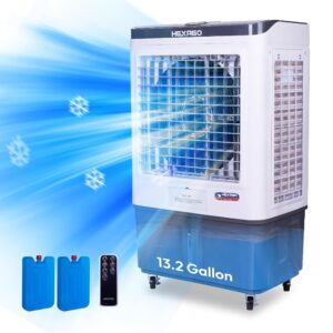 7500 CFM Evaporative Air Cooler, Swamp Cooler With 13.2 Gal Tank, Remote, 24H Timer, Oscillation, 3 Speeds, Portable swamp cooler for Garage, Patio, Commercial Use, ETL Safety...