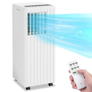 8,0000BTU Portable Air Conditioners, 3 in 1 Portable AC Unit with Remote Control, Portable Cooling Up to 350 sq.ft, with Dehumidifier, Fan, Cool, 24-Hour Timer, Portable AC for...