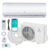 9,000 BTUs Mini Split Heating & Cooling System, 19 Seer2 Inverter Mini Split AC Unit, Cools up to 450 Sq. Ft. Ductless Mini Split Heat Pump Wall Mount with Mounting Kit, 115V