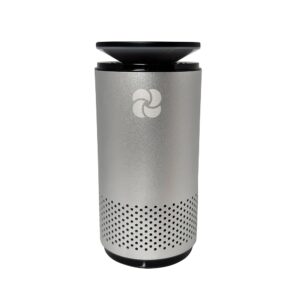 A2 UV & HEPA Portable Air Purifier -5.6 in tall, 11 oz. Ideal for Travel, In-Car, Mini Air Purifier, SILVER.