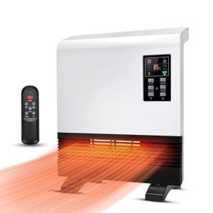 Air Choice Electric Wall Heater, 1500W Floor & Wall Mounted Heater with Remote, Adjustable Thermostat, 12H Timer, 3 Modes, Child Lock, Waterproof Plug, Quick Heat Infrared Space...