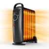 Air Choice Oil Filled Radiator Heater, 700W Portable Space Heater with Adjustable Thermostat, Electric Mini Heater Heat Up 120 Sq.Ft Quickly, Automatic Power-off and Durable Oil...