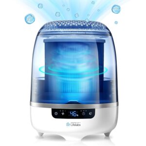 Air Purifier and Humidifier Combo, Air Purifier for Home Bedroom, Hypochlorous Acid Eliminates Bacteria Viruses Mold, Odor Eliminator Smoke Pets Mildew for Large Room (Aaira +...