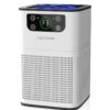 Air Purifier for Home Bedroom, FETIONS Air Cleaner with Ambient Light Fragrance Sleep Mode 3-in-1 Filtration System for Office Dorm, Compact with H13 HEPA Filter for Dander...