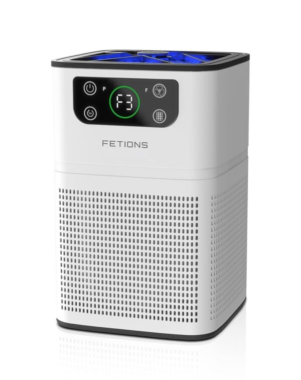 Air Purifier for Home Bedroom, FETIONS Air Cleaner with Ambient Light Fragrance Sleep Mode 3-in-1 Filtration System for Office Dorm, Compact with H13 HEPA Filter for Dander...