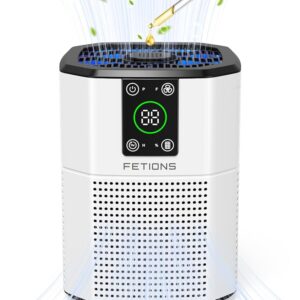 Air Purifier for Home Bedroom Pets, FETIONS Air Cleaner with Ambient light Fragrance Sleep Mode, Compact with H13 HEPA Filter for Dander Smoke Pollen Odor, 9 Timer Settings, 4...