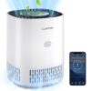 Air Purifiers for Home Bedroom Up to 650 Ft², H13 True HEPA Air Filter for Pets Dust Odor Pollutants, 4 Fan Speeds, Auto Mode, PM2.5 Monitor, Smart WiFi Control