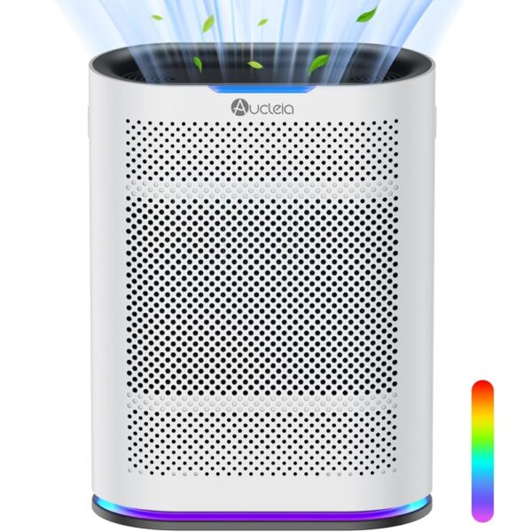 Air Purifiers for Home Large Room Cover 2,100 Ft²,Home Air Purifier with Air Quality Monitor & Aromatherapy,Auto H13 Air Purifier Removes Pets Hair Dust Smoke Odor,with 7 Colors...