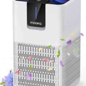Air Purifiers for Home Large Room Up to 1250 Ft², MOOKA H13 HEPA Air Purifier for Pets Dust Odor Smoke, Aromatherapy Function, Air Cleaner with 15dB Quiet Sleep Mode for Bedroom...