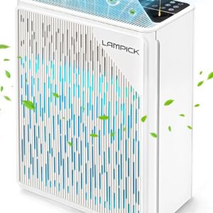 Air Purifiers for Home Up to 1736 sqft, LAMPICK Air Purifier for Home Pets with Night Light, Sleep Mode, Fragrance Sponge, PM2.5 Detector, True H13 HEPA Filter Carbon Filters...