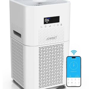 Air Purifiers for Large Room,Jowset 3000 sqft Smart WiFi Air Cleaner and H13 True HEPA Filter Remove 99.97% of Particles, Smoke, Dust,Pet Allergen Reducer Powerful Motor,Works...