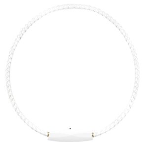 Airvida M1 Ionic Wearable Air Purifier (White) – Up to 99% Pollutant Removal Rate, Stylish & Lightweight with 3 Modes, Titanium Necklace & Clip, Silent Operation, 20g