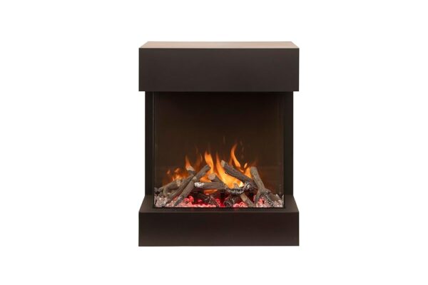 Amantii Cube Lumina 3-Sided 20 x 25 inch Smart WiFi Electric Fireplace, Built-in/Outdoor/Freestanding, Remote Control, Multi Flame Speeds, Multi Color, 1500/750 Watt Heater,...