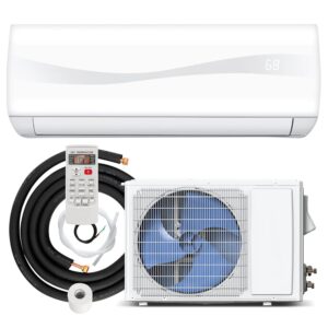 ARLIME Mini Split AC/Heating System, 12000 BTU 17 SEER2 Energy Saving Split Air Conditioner w/ 1 Ton Heat Pump & Installation Kit, Washable Filter, Ductless AC Unit Cools Up to...