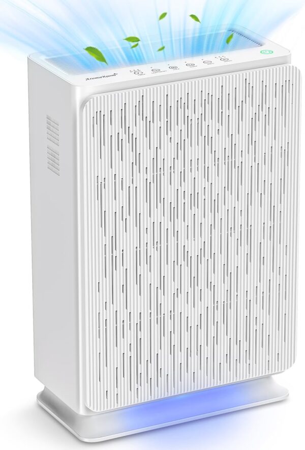 AromaRoom True HEPA H14 Air Purifier for Large Room Up to 2100 Sq Ft, Air Purifiers for Home Bedroom with Air Quality Sensor, Filters Up to 99.99% of Pet Dander, Pollen,...