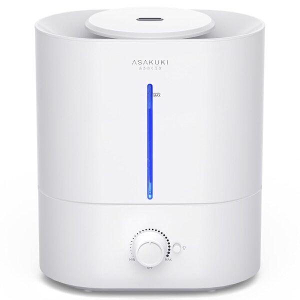 ASAKUKI Cool Mist Humidifiers for Bedroom Home, 4L Top Fill Humidifier Large Room for Baby Nursery & Plants, Quiet Room Humidifier with Diffuser, Night Light, Auto Shut Off,...