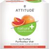 ATTITUDE Air Purifier, Activated Carbon Freshener, Odor Remover, Plant and Mineral-Based, Vegan, Pink Grapefruit, 8 Ounces