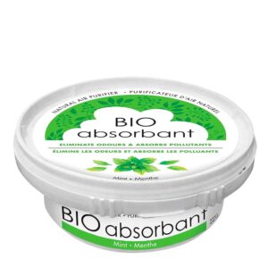 ATTITUDE Bio Absorbant Air Purifier with Activated Carbon, Plant- and Mineral-Based, Absorbs Odors, Vegan, Mint, 8 Ounces