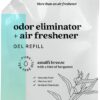Azuna All-Natural Odor Remover Gel Refill Pouch | Air Purifier with Tea Tree Oil | Plant-Based & Long Lasting | For Pet Odors, Smoke & Strong Odors | Amalfi Breeze, 12 oz.