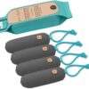 Bamboo Charcoal Air Purifying Bag - Last 365+ Days - Shoe Deodorizer, Odor Eliminator - No Chemicals - Air Freshener for Shoes and Closet - Remove Odor Naturally - [4 Pack] [Gray]