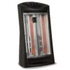 BLACK+DECKER Infrared Radiant Quartz Tower Heater, 1500W Space Heater with Adjustable Thermostat, Portable Heater with 2 Settings, Personal Heater for Home and Office, BHTI06,...