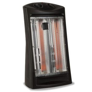 BLACK+DECKER Infrared Radiant Quartz Tower Heater, 1500W Space Heater with Adjustable Thermostat, Portable Heater with 2 Settings, Personal Heater for Home and Office, BHTI06,...