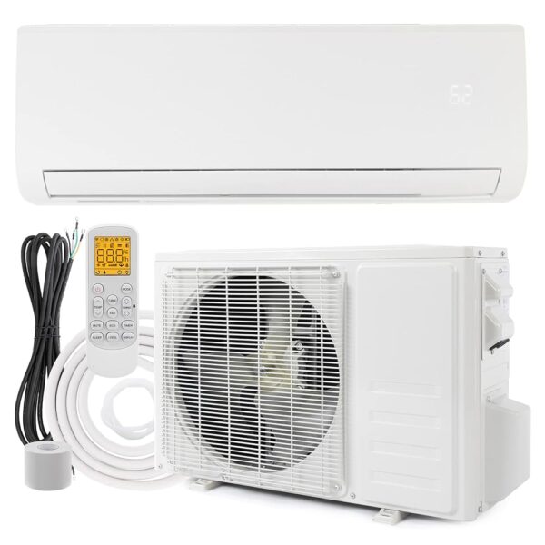 Bonnlo 12,000 BTU Ductless Mini Split AC/Heating System, 115V / 19 SEER Split-System Wall Air Conditioner Pre-Charged Inverter Heat Pump with 16ft Installation Kit