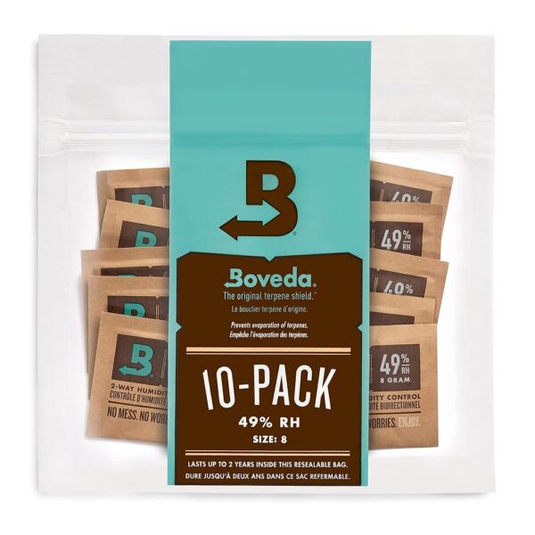 Boveda 49% Two-Way Humidity Control Packs for Music Bows & Small Woodwinds – Size 8 – 10 Pack – Moisture Absorbers for Small Instrument Cases – Humidifier Packs – Hydration...