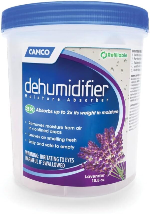 Camco Dehumidifier Moisture Absorber - Absorbs Up to 3x Its Weight in Water, Reduces Moisture and Humidity in Offices, Closets, Bathrooms, Kitchens, Boats, RVs and More –...