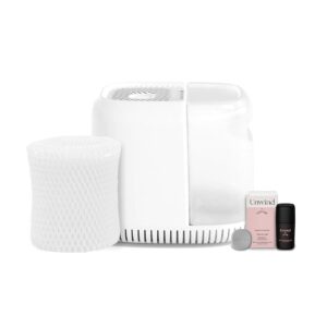 Canopy Bedside Humidifier, White Humidifier, 36 HR Run Time, 2.5L Capacity - Help Alleviate Symptoms of Allergies, Flu, Cold, Dry Skin Includes Humidifier, Unwind Aroma, Filter,...