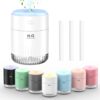 Colorful Mini Humidifier, USB Rechargeable Humidifier, 4 Modes Super Quiet, Humidifiers For Bedroom,Suitable For Travel Office Family-White