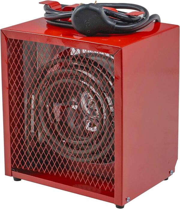 Comfort Zone Electric Fan-Forced Industrial Garage, Workshop Utility Space Heater, Thermostat Control, Heavy Gauge Steel, Carry Handle, Rubber Feet, NEMA 6-30P, & Overheat...